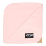 Moschino Coperta Tinta Unita con Stampa per Bambina MUB00J ROSA MOSCHINO 