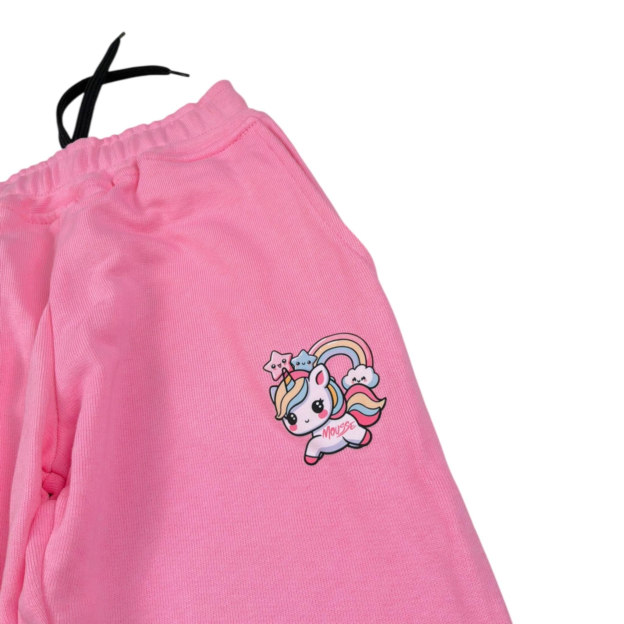 Mousse Pantalone Tinta Unita Modello Tuta per Bambina UNILEOPINK ROSA MOUSSE 