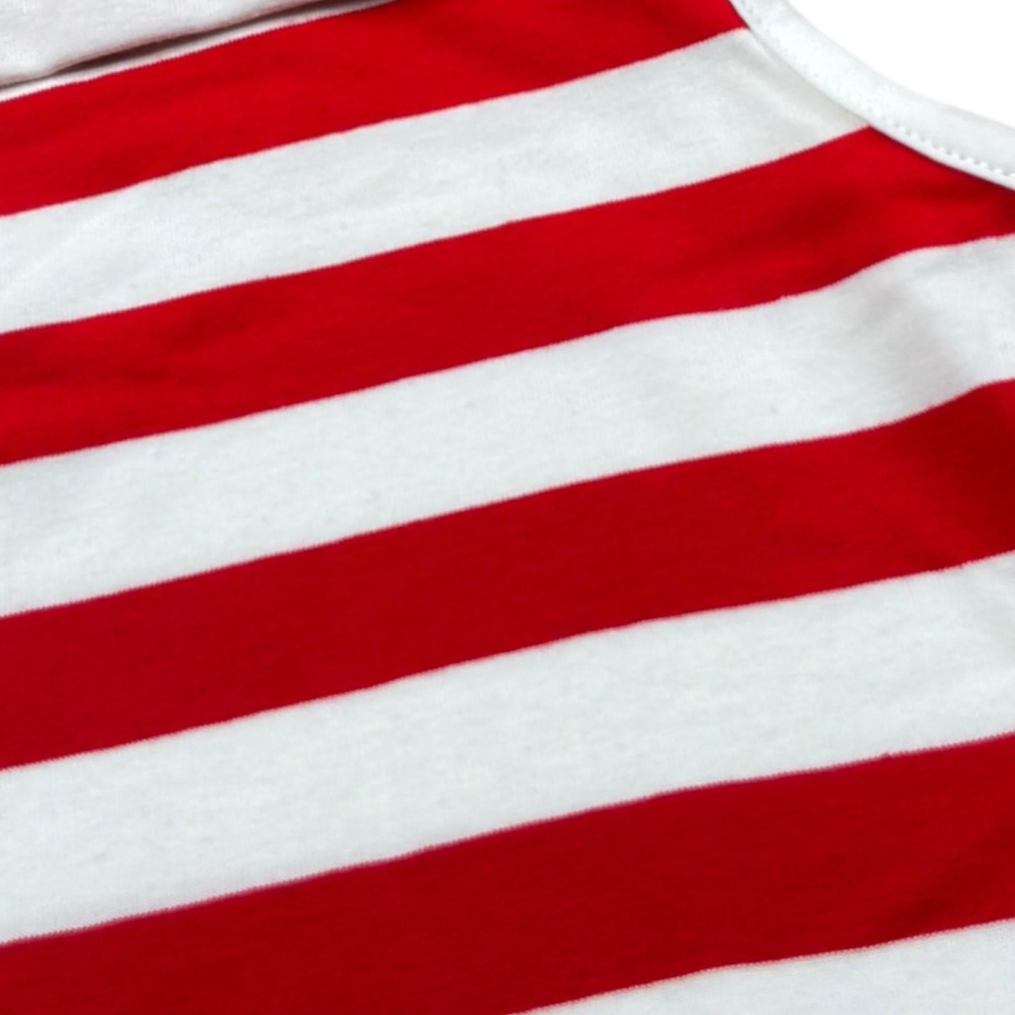 Manila Grace Top Bicolore con Fantasia A Righe per Bambina 102TMJS25 BIANCO/ROSSO MANILA GRACE 