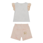 Guess Completo 2 Pezzi T-Shirt-Short Bicolore per Neonata A5RG14K6YW4 BIANCO/ROSA GUESS 