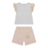 Guess Completo 2 Pezzi T-Shirt-Short Bicolore per Neonata A5RG14K6YW4 BIANCO/ROSA GUESS 