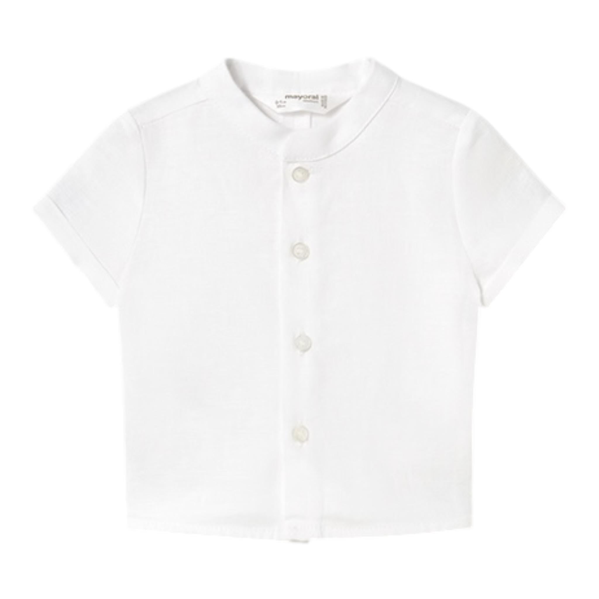 Mayoral Camicia Tinta Unita Mezza Manica per Neonato 1101 BIANCO MAYORAL 