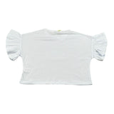 Mousse T-Shirt Girocollo Tinta Unita con Stampa per Neonata UNILEOON BIANCO MOUSSE 