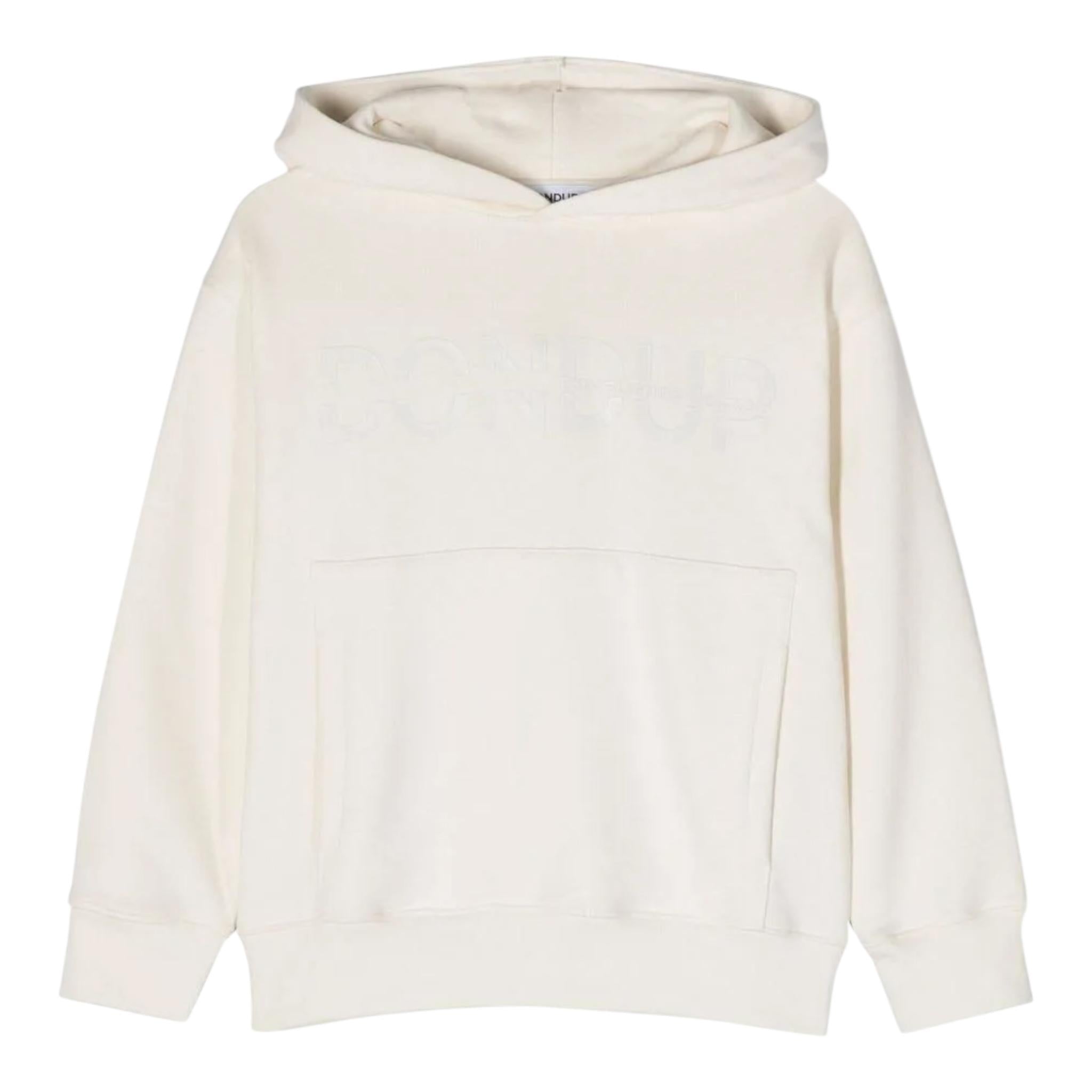 DONDUP felpa chiusa con cappuccio tinta unita Panna per Bambino DMFE003 PANNA DONDUP 