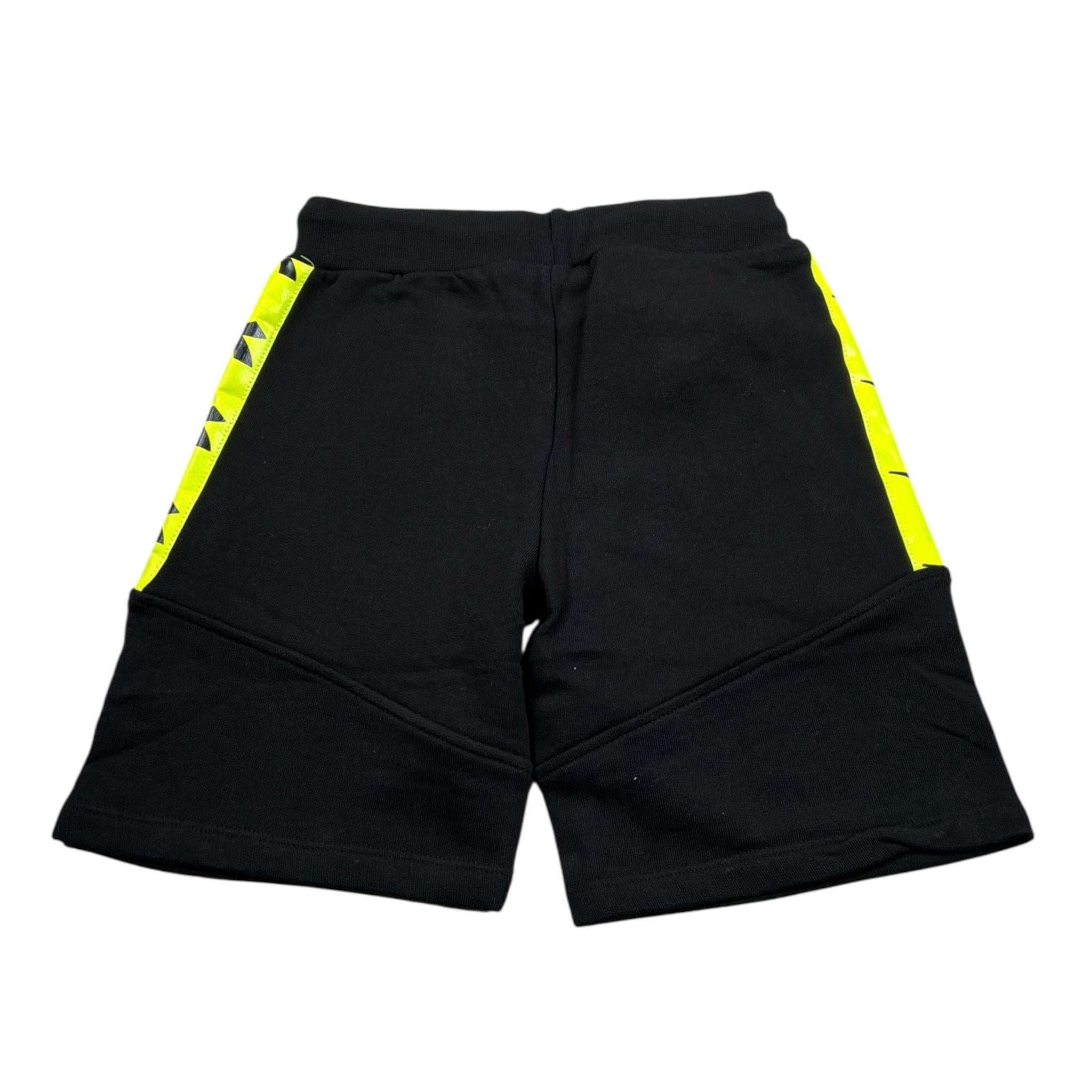 Diadora Bermuda Felpa tinta unita con Stampa Nero per Bambino 0352 NERO DIADORA 