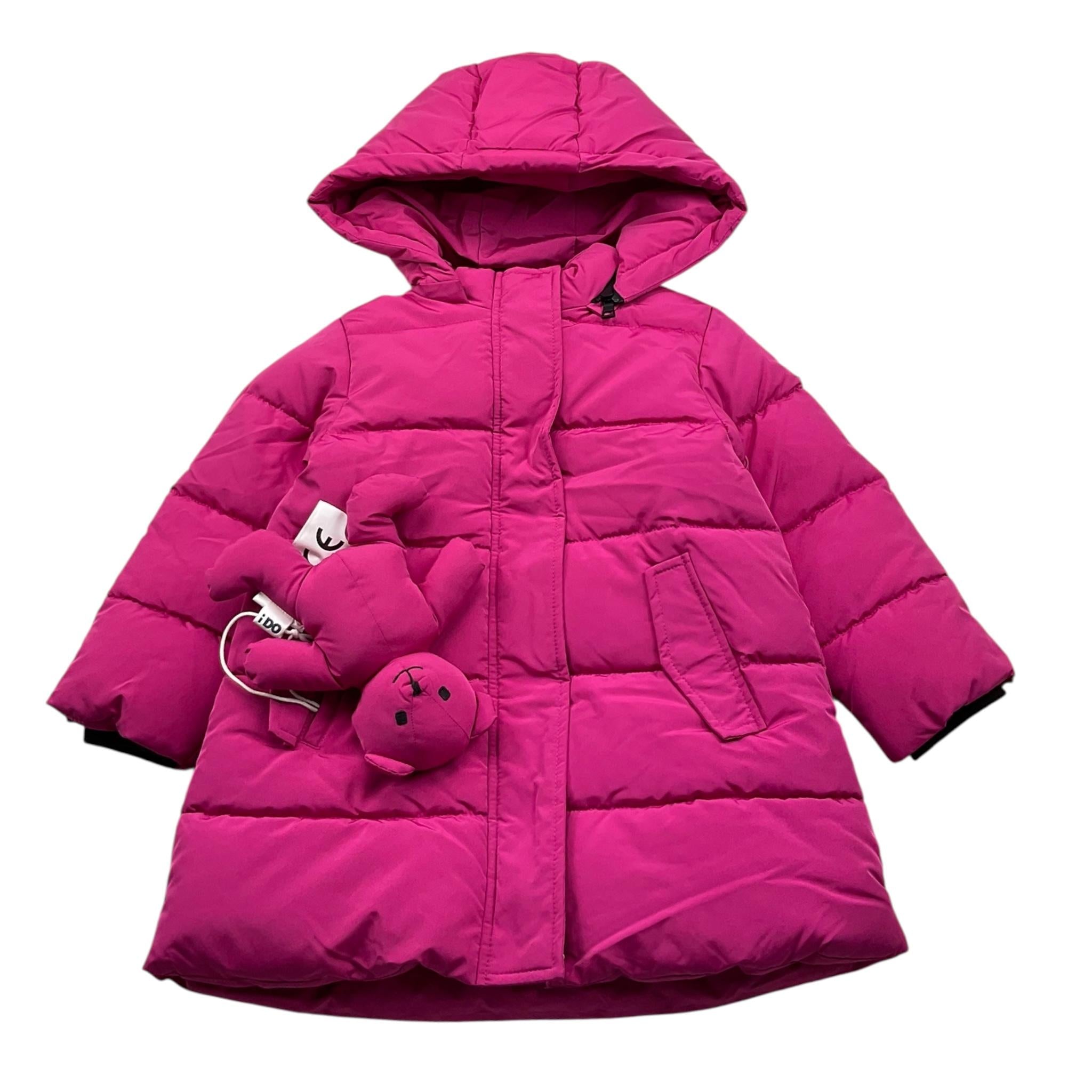 I DO giubbino tinta unita con cappuccio Fuxia per Neonata 4A647 FUXIA I DO 
