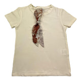 M+E' T-Shirt Girocollo Tinta Unita con Foulard per Neonato UEM0584 PANNA M+E' 