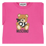 Moschino Abito Girocollo Tinta Unita con Stampa per Neonata MDV0C9XXX FUXIA MOSCHINO 