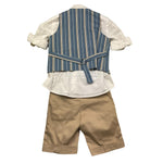 Mai'S Kids Completo 4 Pezzi Camicia-Gilet-Pantalone-Papillon per Bambino RAYAN AZZURRO MAI'S KIDS 