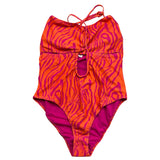 4Giveness Costume Intero Fantasia Zebrata Arancione Fluo Per Bambina