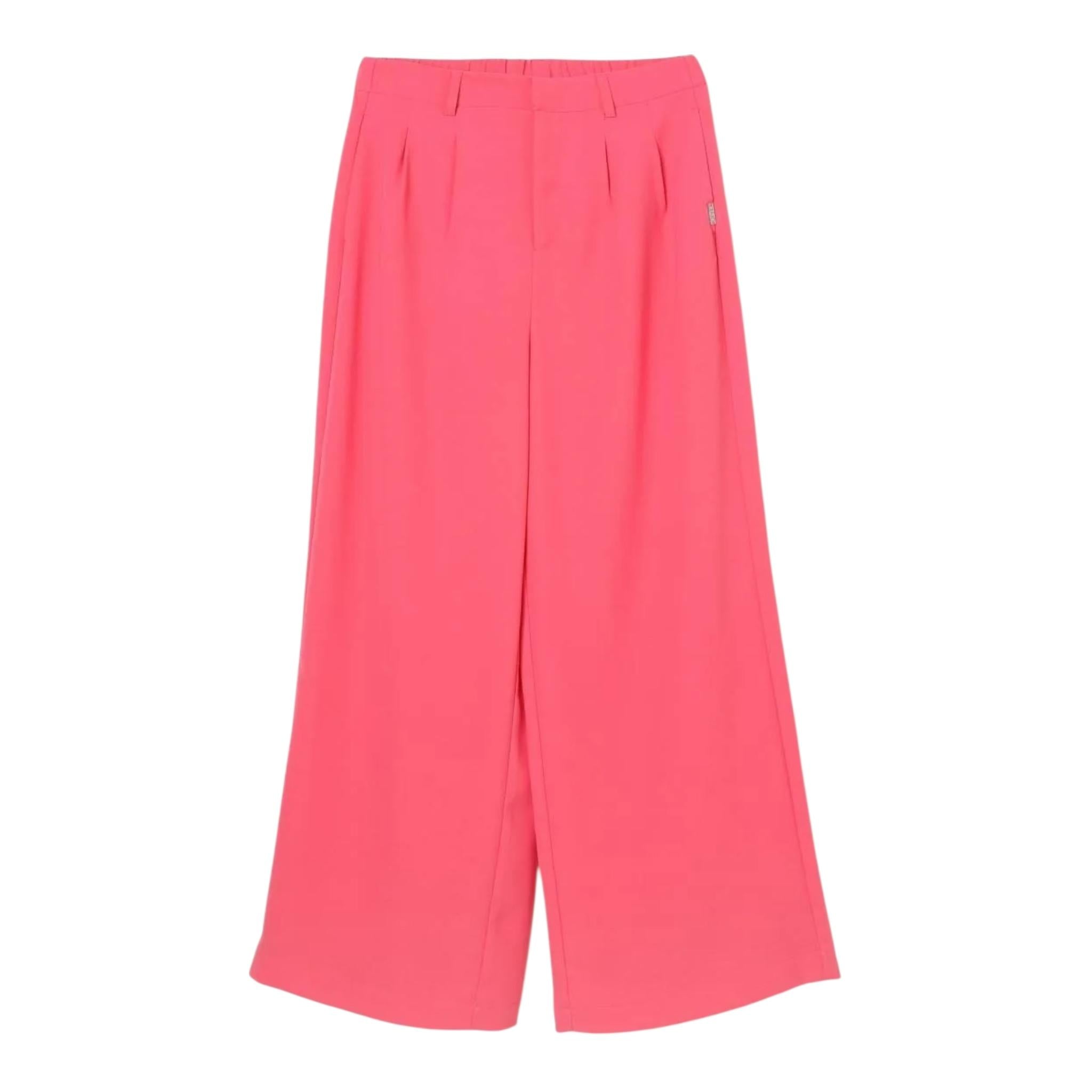 Liu Jo Pantalone Tinta Unita Moodello A Palazzo per Bambina GA5032 SALMONE LIU JO 