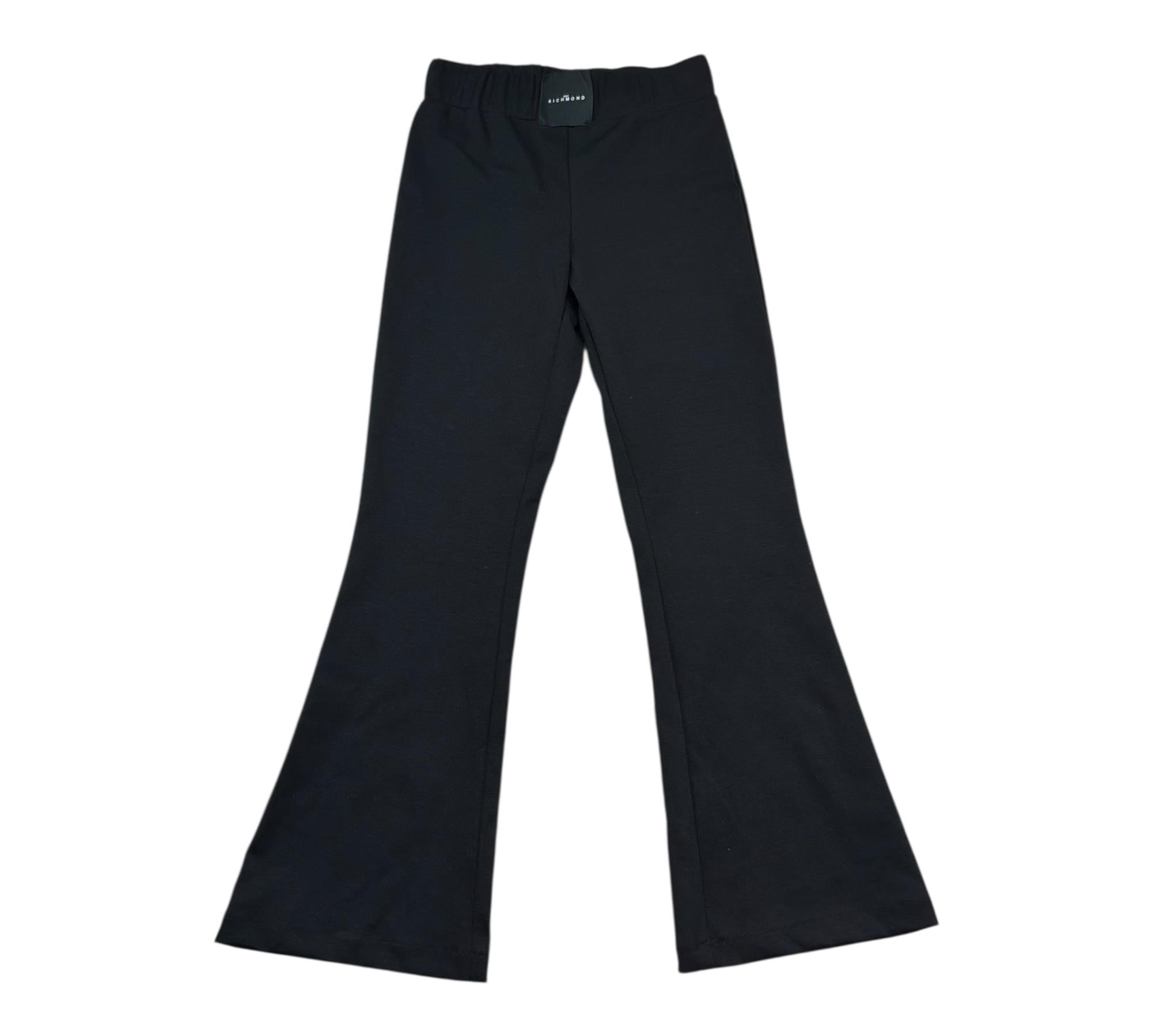 John Richmond Pantalone Tinta Unita Modello Zampa per Bambina RGP26125PA NERO JOHN RICHMOND 