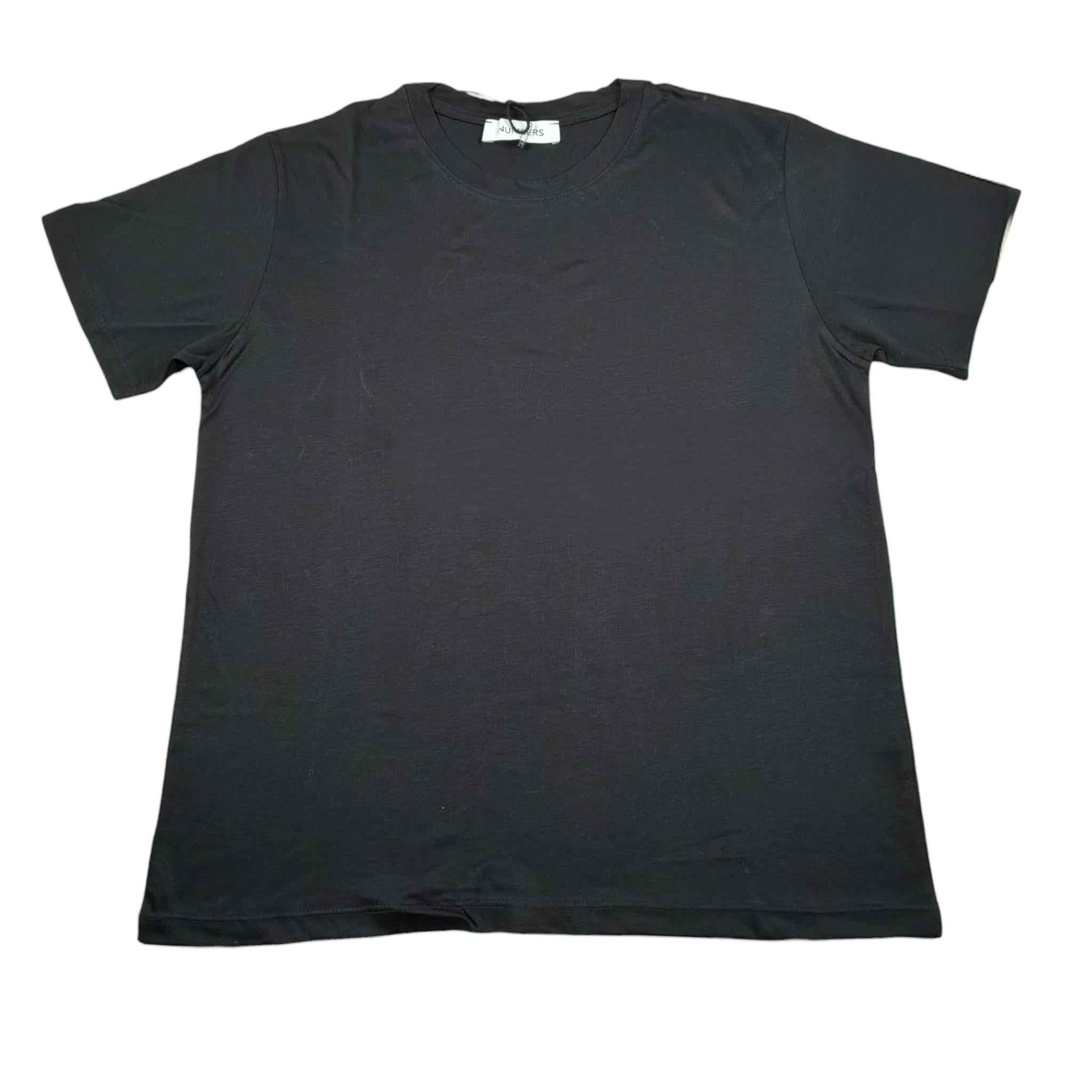 Numbers T-Shirt Girocollo Tinta Unita per Bambino NU02 NERO NUMBERS 