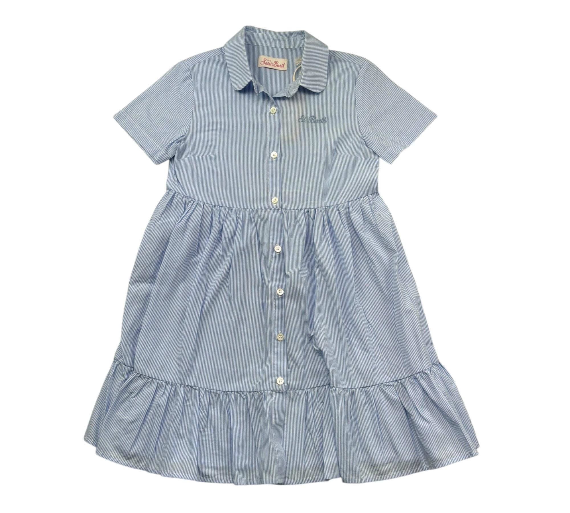 Saint Barth Abito Mezza Manica Fantasia A Righe per Bambina MISSY00 AZZURRO SAINT BARTH 