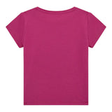 Guess T-Shirt Girocollo Tinta Unita con Stampa per Bambina K5GI08K6YW4X MAGENTA GUESS 