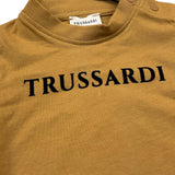 TRUSSARDI t-shirt girocollo tinta unita con stampa Cammello per Neonato TIA25014TS CAMMELLO TRUSSARDI 