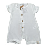 Calamaro Pagliaccetto Tinta Unita Mezza Manica per Neonato 32443X BIANCO CALAMARO 