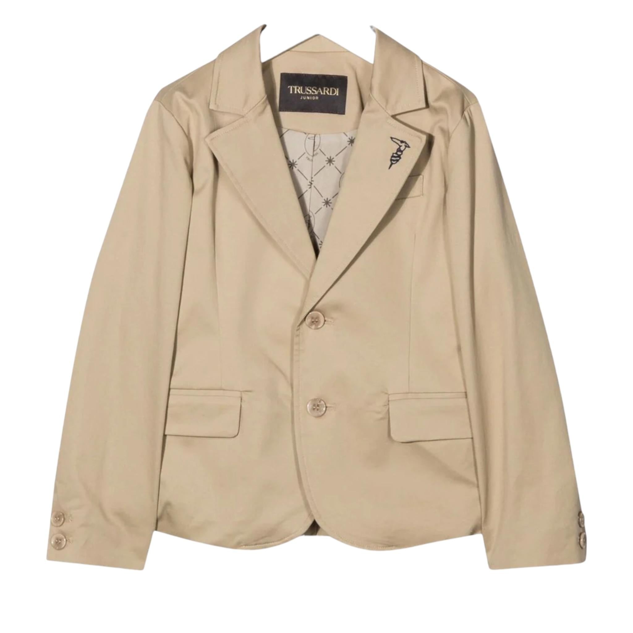 Trussardi Giacca Tinta Unita con Logo per Bambino 002299 BEIGE TRUSSARDI 