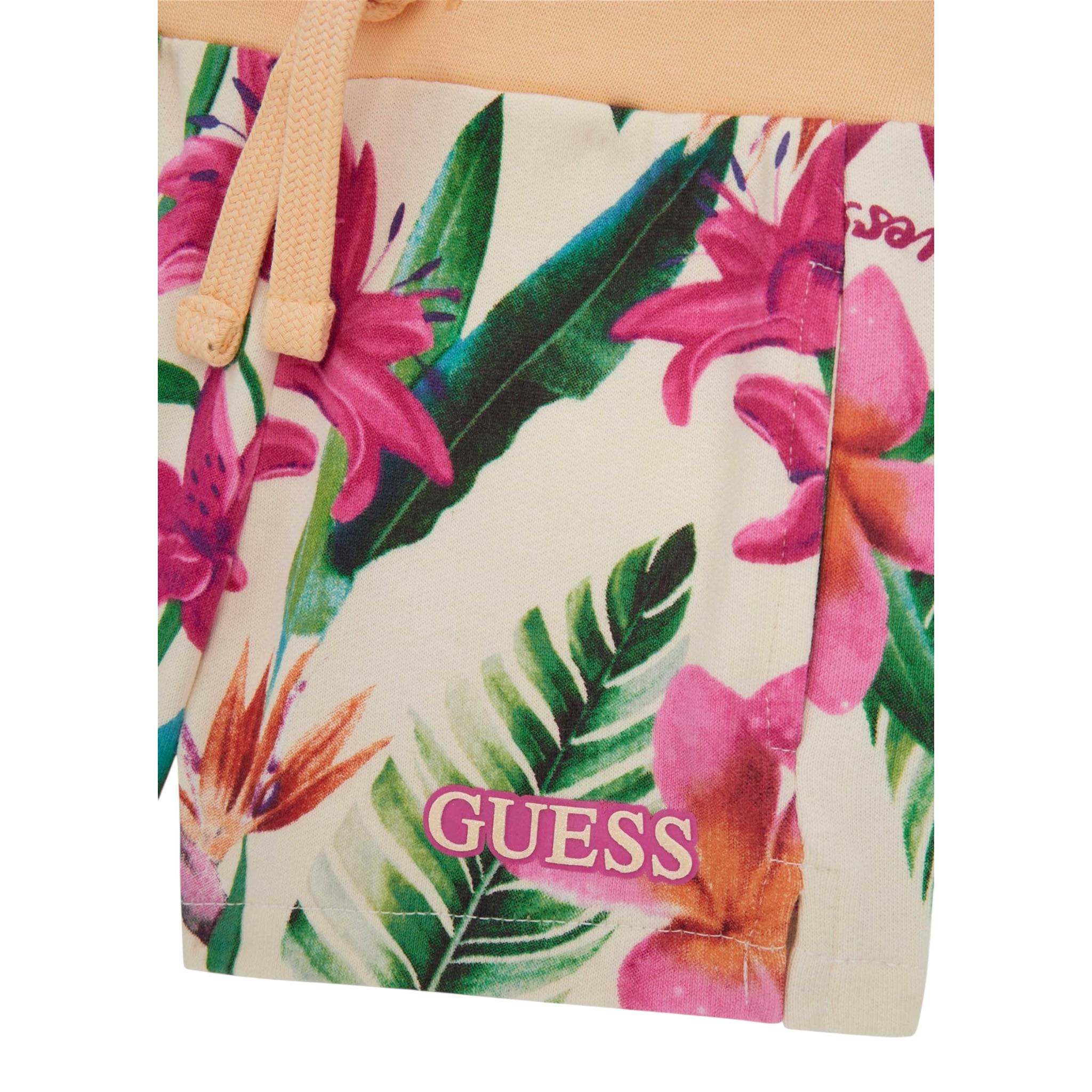 Guess Short Tinta Unita con Fantasia per Neonata K5GD05KA6R4 PESCA GUESS 