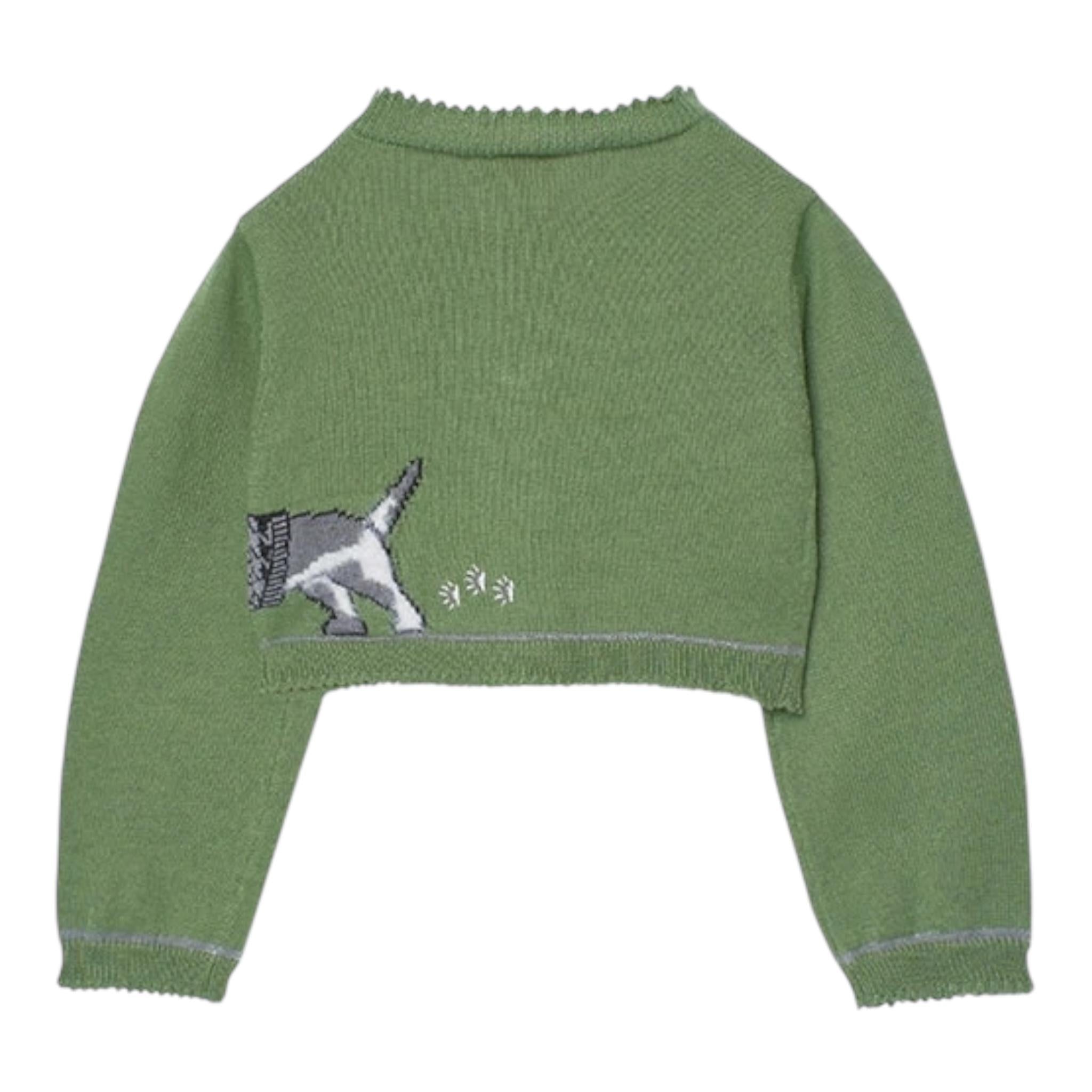 BOBOLI coprispalle tinta unita con stampa Verde per Bambina 709129 VERDE BOBOLI 