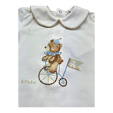 Le Bebe Pagliaccetto Mezza Manica Tinta Unita con Stampa per Neonato LBB5288 BIANCO LE BEBE 