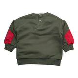 Y-CLU felpa tinta unita con taschino Verde per Neonato BYN10731 VERDE Y-CLU 