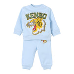 KENZO completo 2pz tinta unita felpa-pantalone Azzurro per Bambino K60515J AZZURRO KENZO 