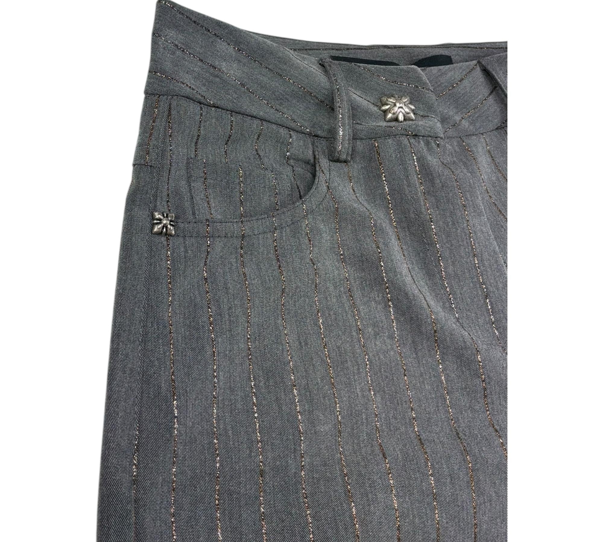John Richmond Pantalone Modello Palazzo Tinta Unita per Bambina RGP26042PA GRIGIO JOHN RICHMOND 