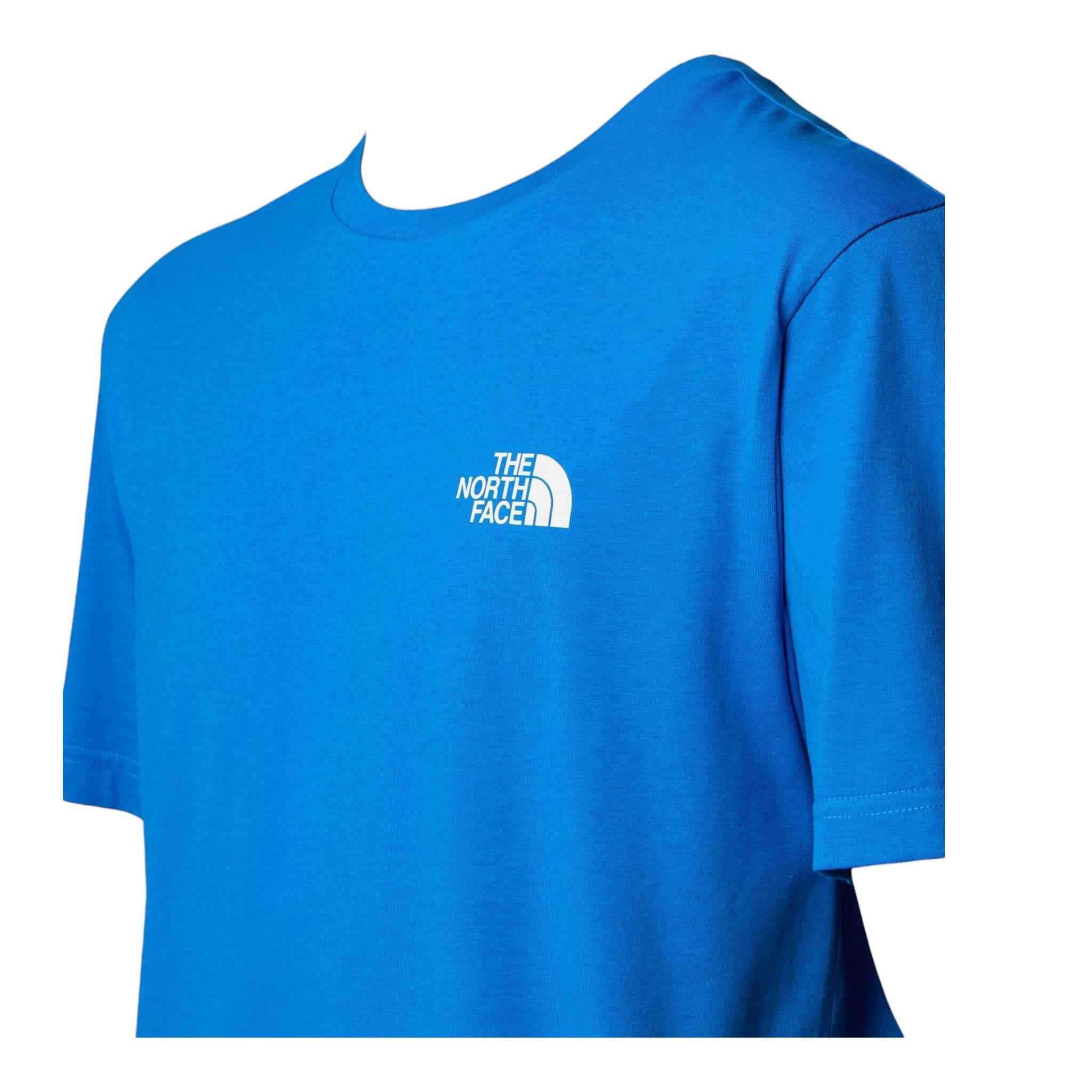 The North Face T-Shirt Girocollo Tinta Unita con Stampe per Bambino NF0A8DRPT4S BLU THE NORTH FACE 
