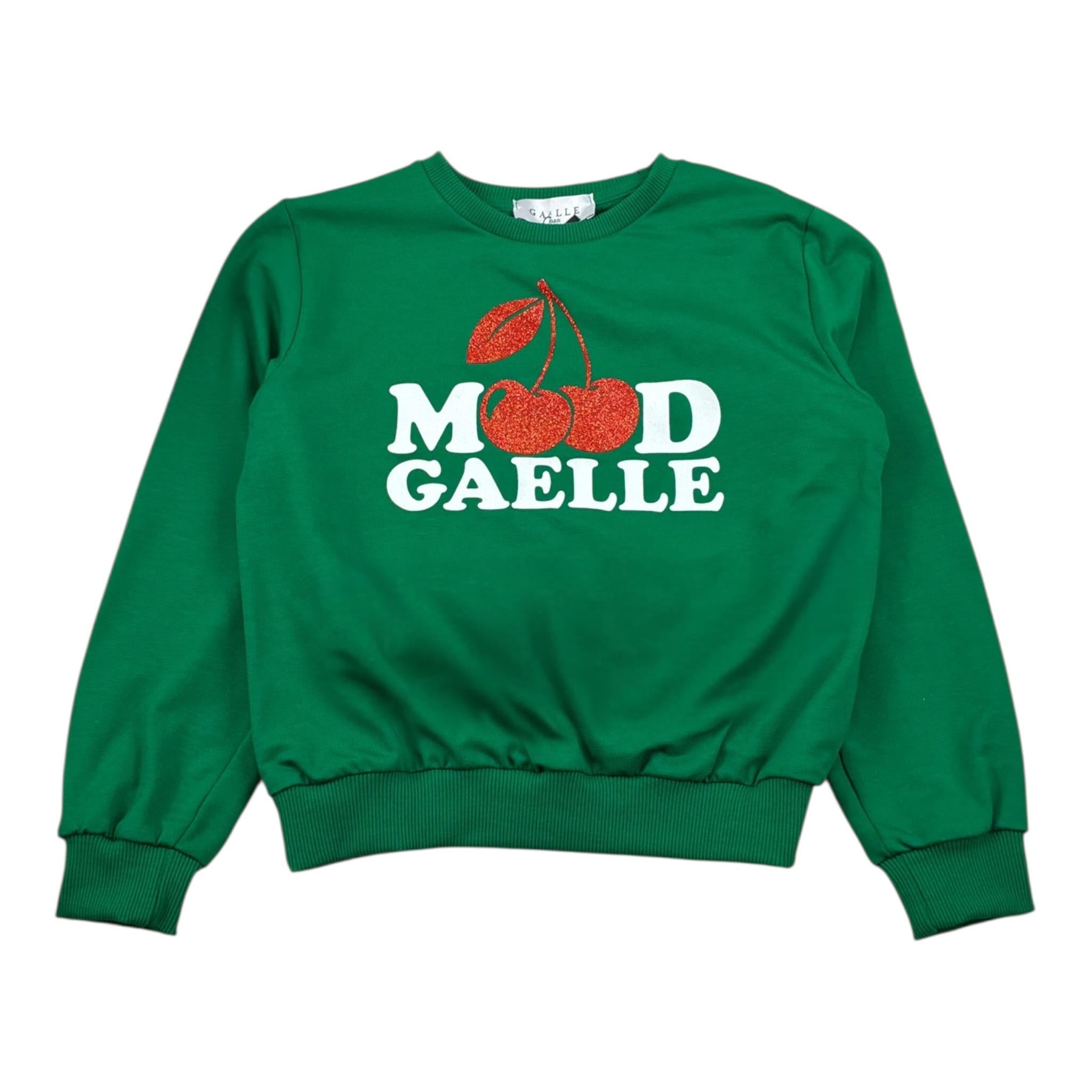 Gaelle Felpa tinta unita con Stampa Verde per Bambina 2745F00488 VERDE GAELLE 