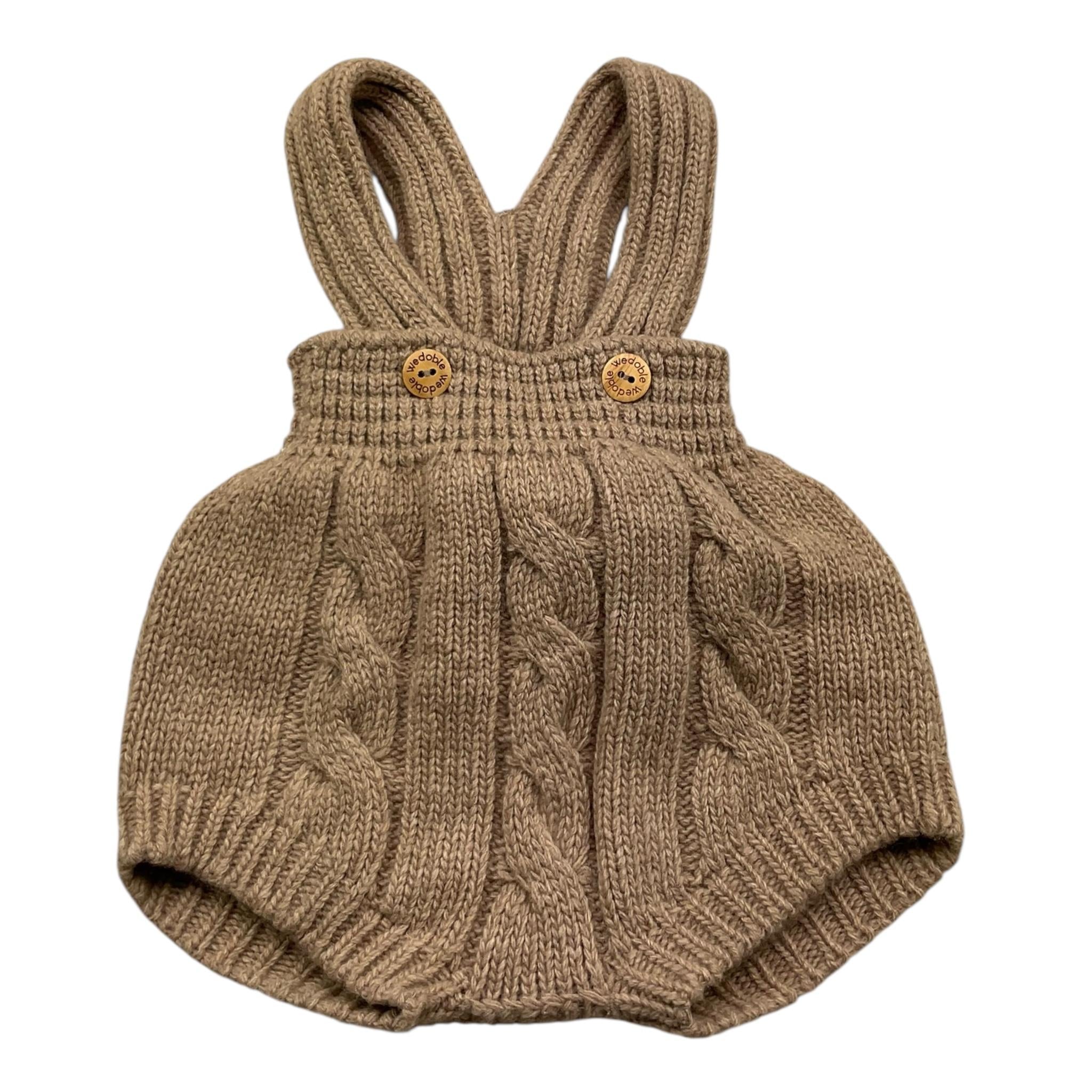 WEDOBLE pagliaccetto tinta unita con bretelle Fango per Neonato I2404305B09 FANGO WEDOBLE 