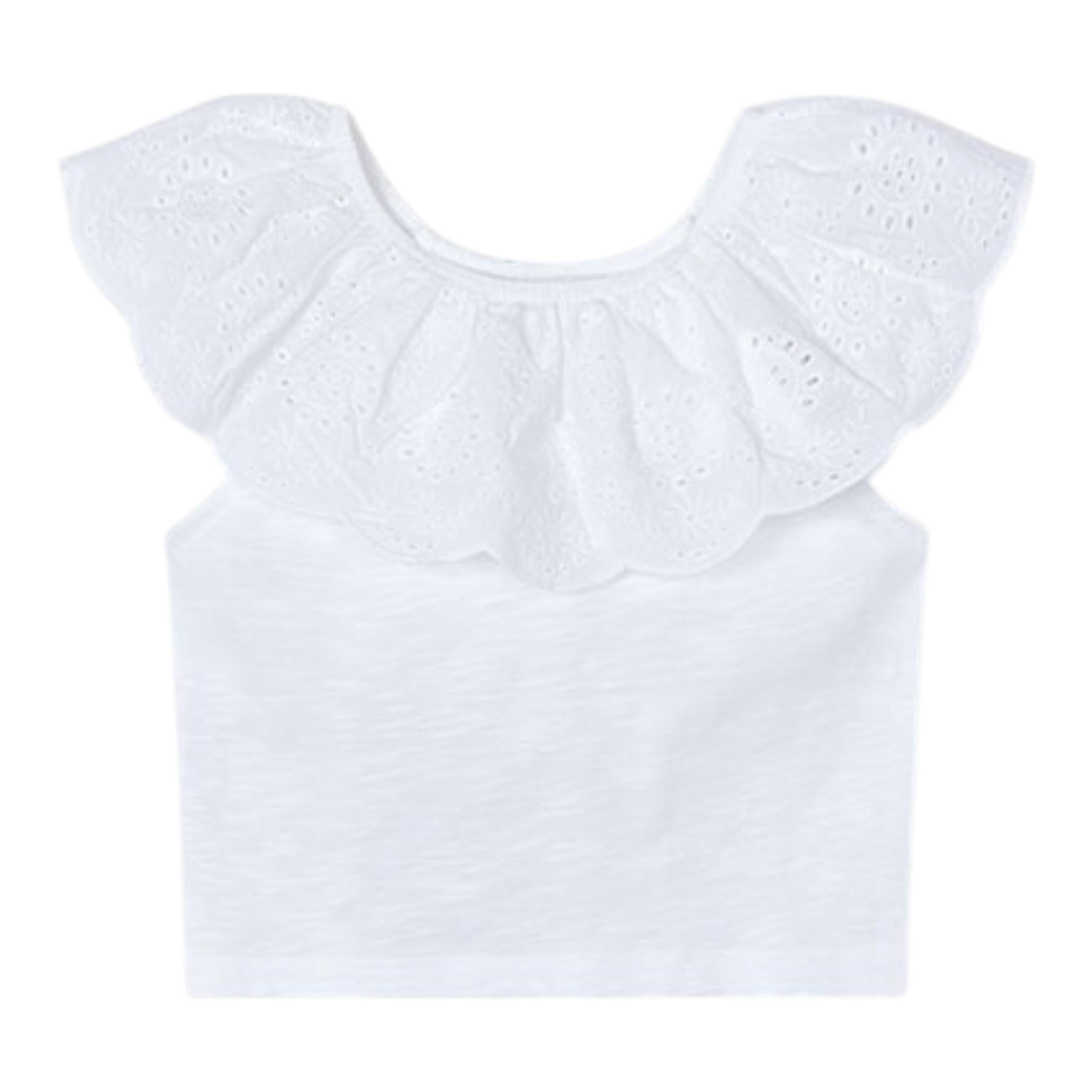 Mayoral Top Tinta Unita con Scollo A Barca per Neonata 3012N BIANCO MAYORAL 