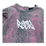 John Richmond Body Manica Lunga Fantasia Pitonata per Neonata RIP26052BD ROSA JOHN RICHMOND 