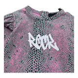 John Richmond Body Manica Lunga Fantasia Pitonata per Neonata RIP26052BD ROSA JOHN RICHMOND 