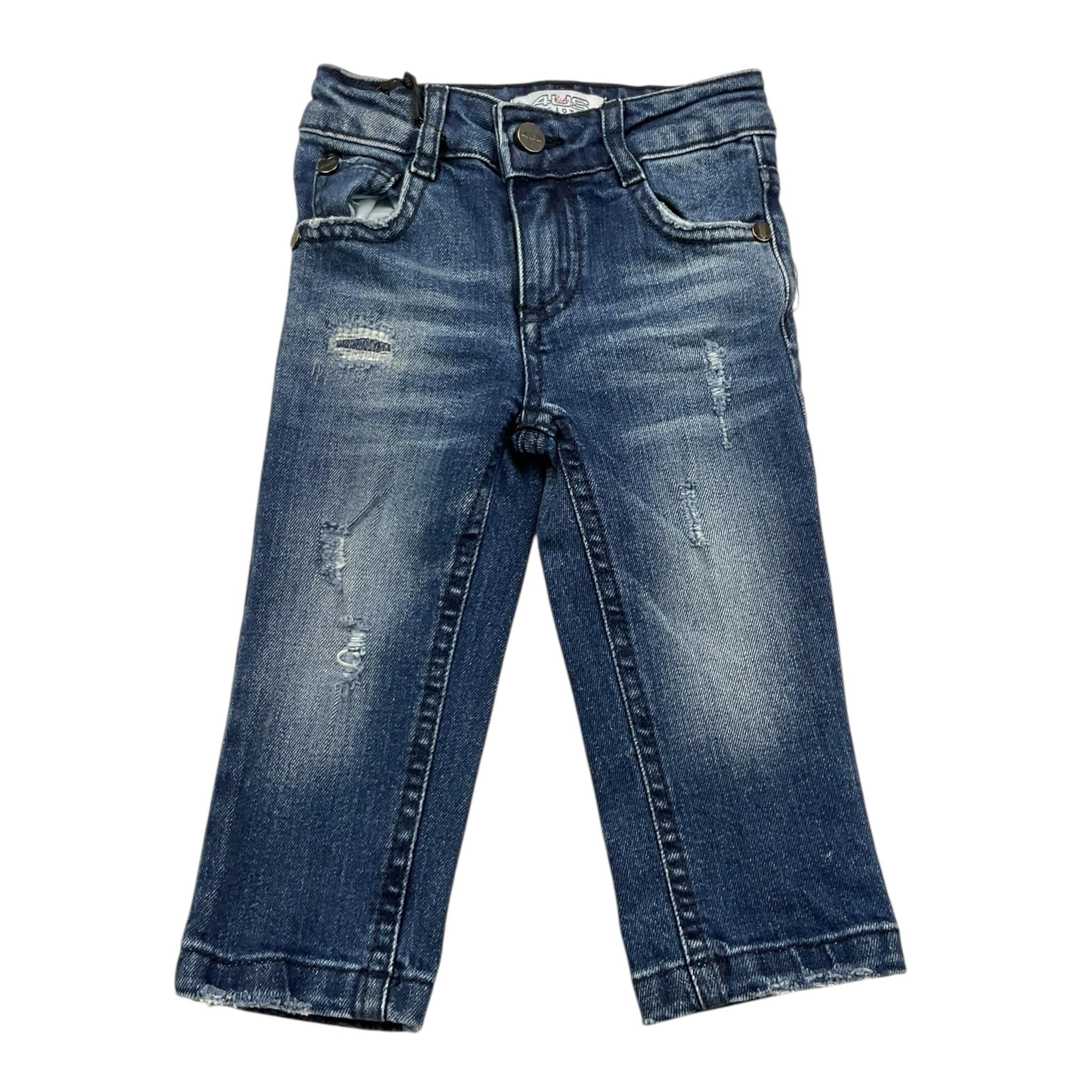 CESARE PACIOTTI jeans tinta unita con girovita regolabile Blu per Neonato PTP2339B BLU CESARE PACIOTTI 