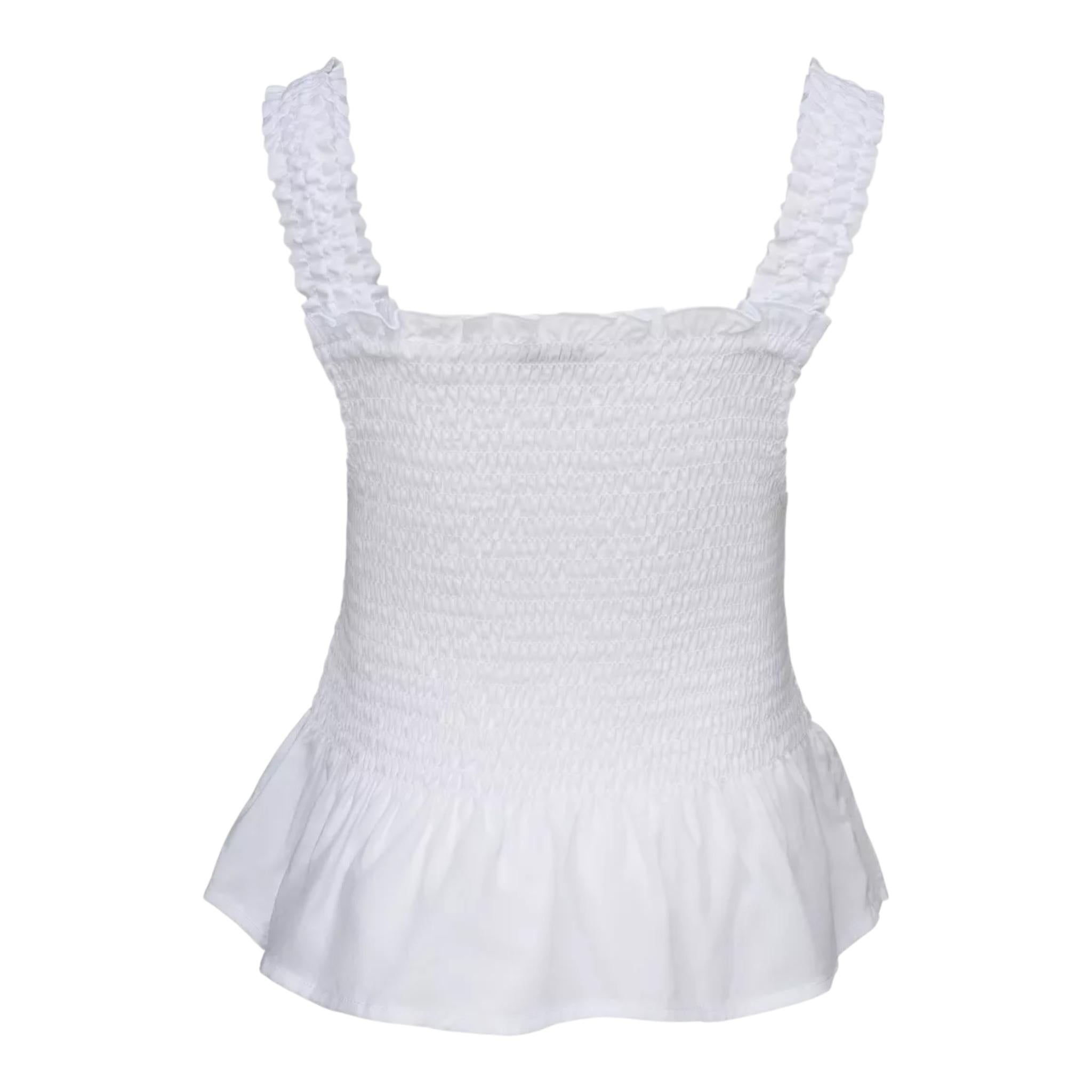 Guess Top Tinta Unita con Logo per Bambina J4GH11WG5S2 BIANCO GUESS 