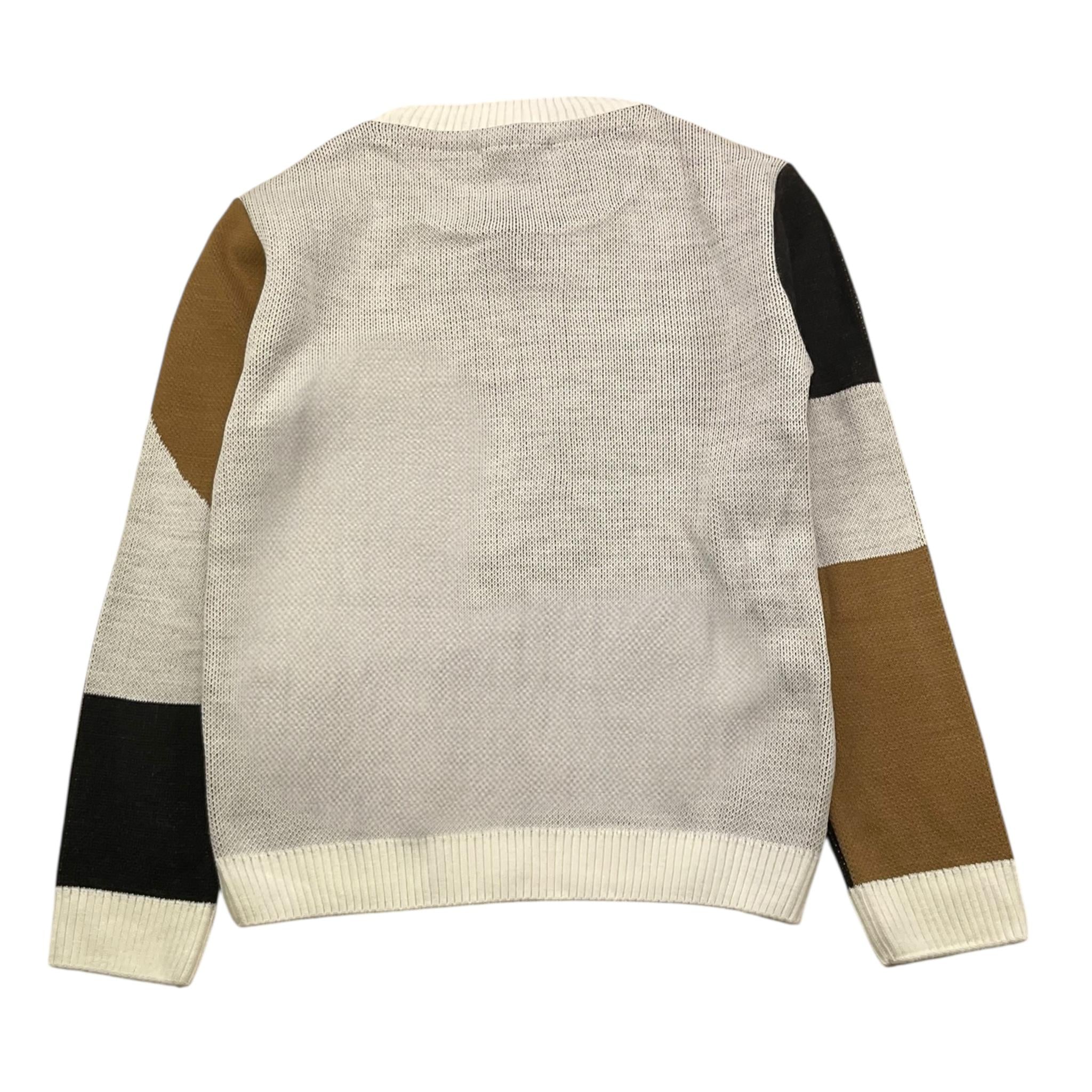 SIVIGLIA maglia tricolore girocollo con fantasia Bianco per Bambino SVJSW16067 BIANCO SIVIGLIA 