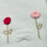 Le Coconne Coperta Tinta Unita con Applicazioni per Neonata LCN2469 BIANCO LE COCONNE 