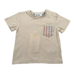 Siviglia T-Shirt Girocollo Tinta Unita con Taschino per Neonato SVNTS17285N BEIGE SIVIGLIA 