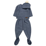 MAC ILUSIO'N completo 3 pezzi maglia-ghettina-cappello Blu per Neonato 9400 BLU MAC ILUSIO'N 