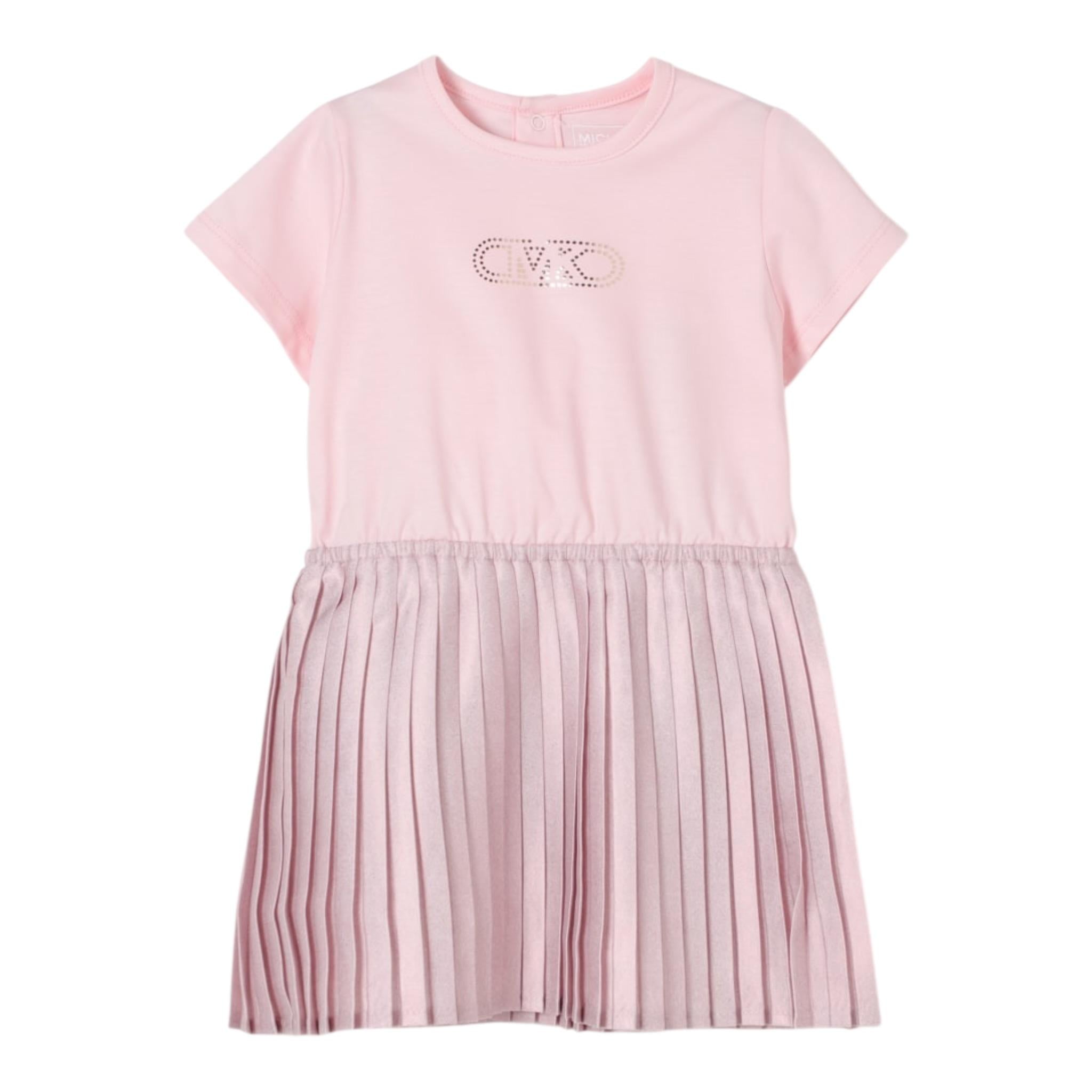 Michael Kors Abito Mezza Manica con Gonna In Contrasto per Neonata R30308XX ROSA MICHAEL KORS 