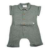 Teddy E Minou Pagliaccetto Mezza Manica Tinta Unita per Neonato E25TU008C0070XX VERDE TEDDY E MINOU 