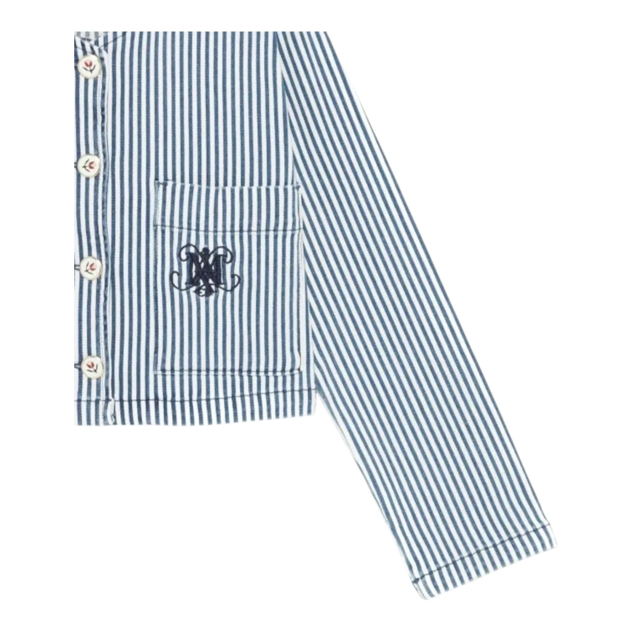 Max&Co. Giubbino In Denim Fantasia A Righe per Bambina MX0112 BIANCO/BLU MAX&Co. 