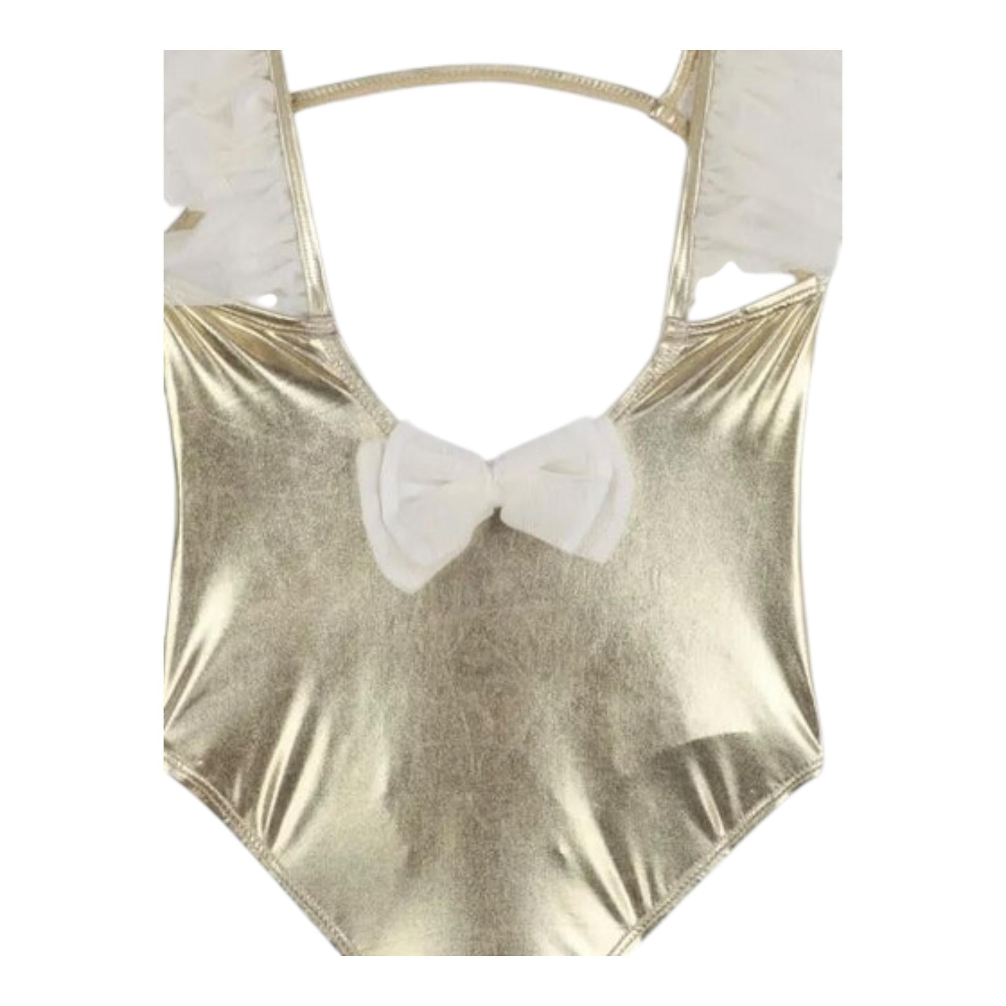 Billieblush Costume Intero Tinta Unita con Fiocco per Bambina U21099 ORO BillIEBLUSH 