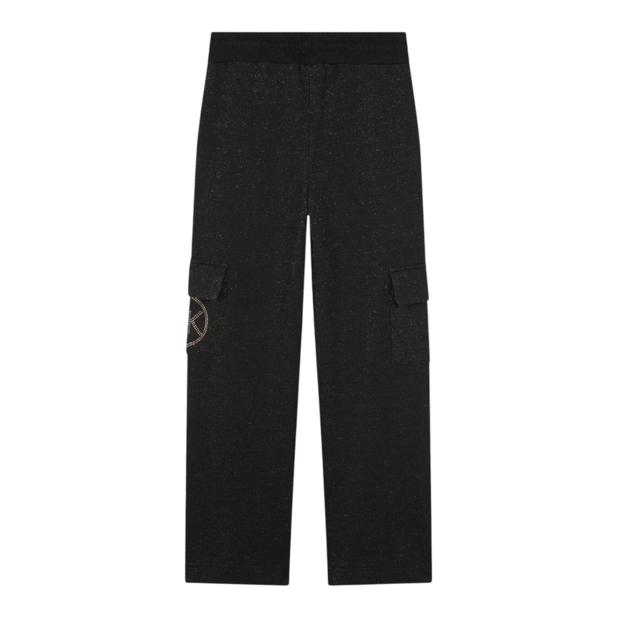 MICHAEL KORS pantalone tinta unita con elastico in vita Nero per Neonata R30183N NERO MICHAEL KORS 