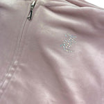 Juicy Couture Felpa Tinta Unita con Zip E Cappuccio In Velluto per Bambina JBX6616 ROSA JUICY COUTURE 