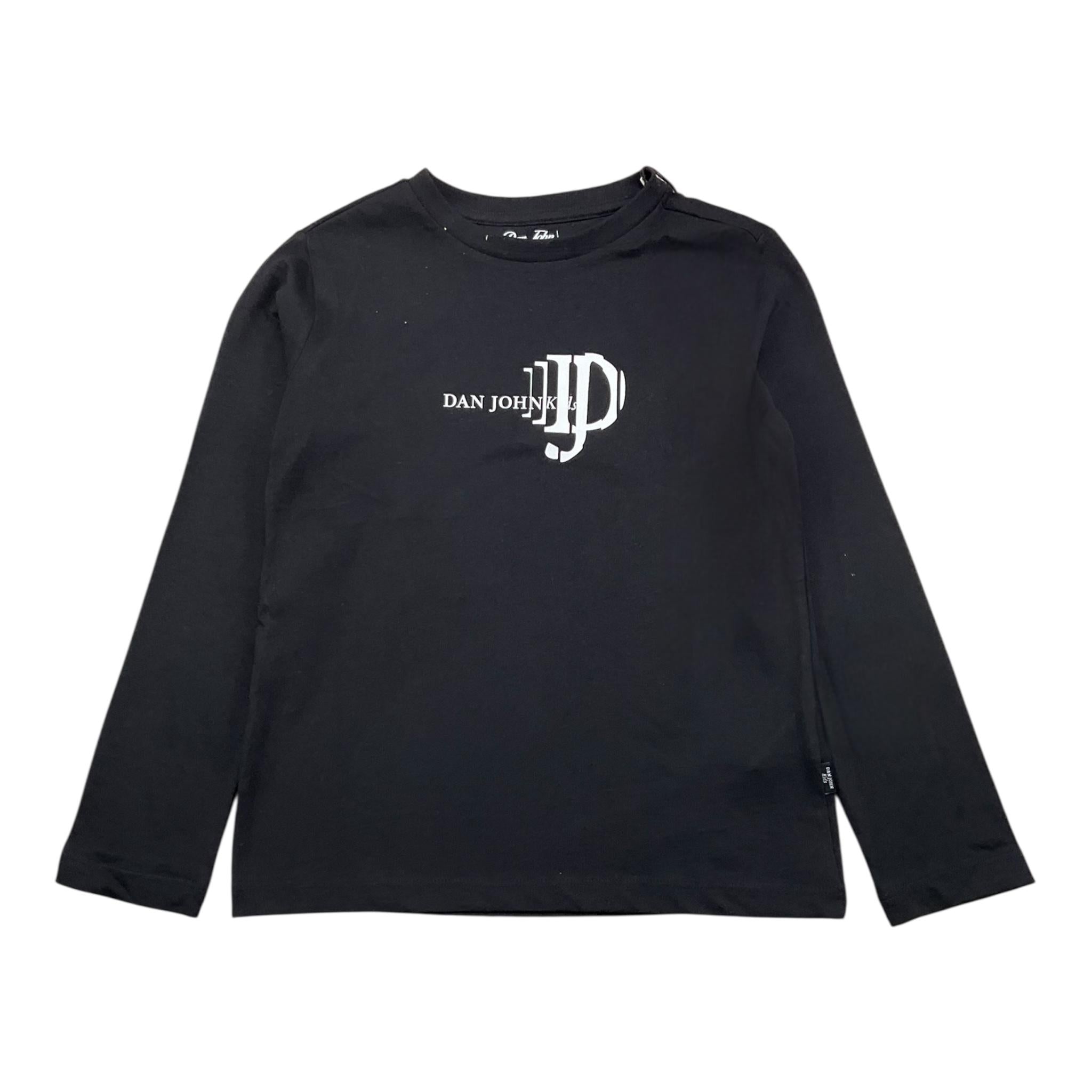 DAN JOHN shirt girocollo tinta unita con stampa Nero per Bambino TSD5308JX NERO DAN JOHN 
