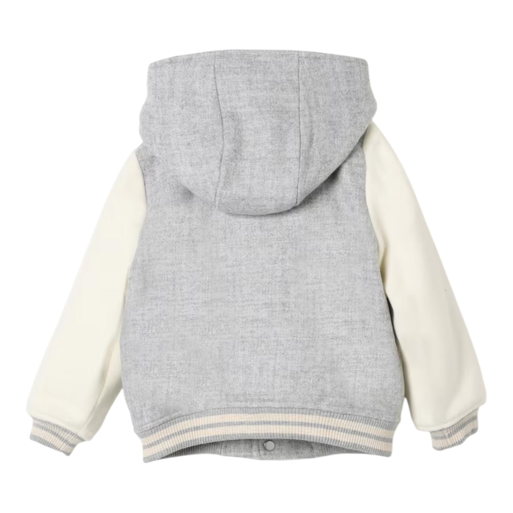 ELEVENTY giubbino tinta unita modello college con maniche in contrasto Grigio per Bambino EV2P47 GRIGIO ELEVENTY 