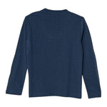 EMPORIO ARMANI shirt girocollo tinta unita con stampa Blu per Bambino 6D4DJ4 BLU EMPORIO ARMANI 