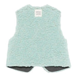 DOU DOU gilet tinta unita con applicazioni Verde acqua per Bambina DV2A42 VERDE ACQUA DOU DOU 